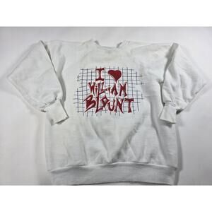 I Love William Blount School White Pullover Size Medium